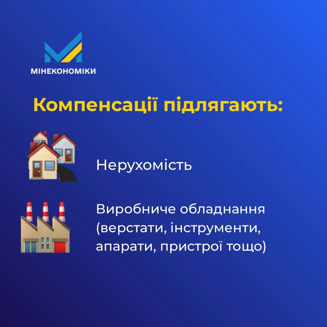 основне зображення для Компенсація за знищене майно бізнесу: КМУ розширив перелік та умови