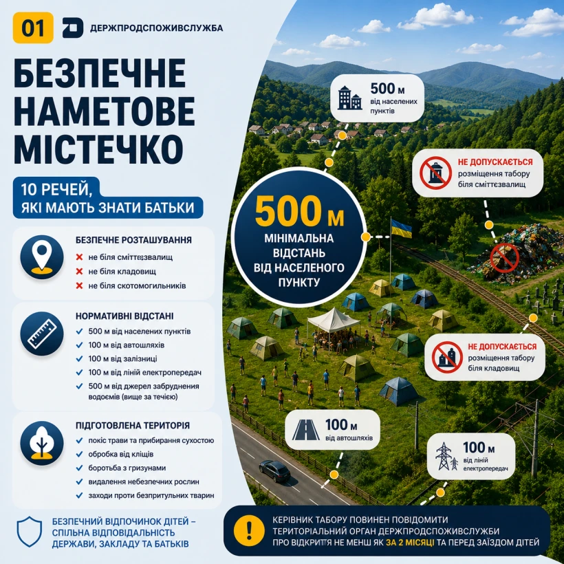 основне зображення для Де не можна ставити дитячий наметовий табір: правила літнього сезону