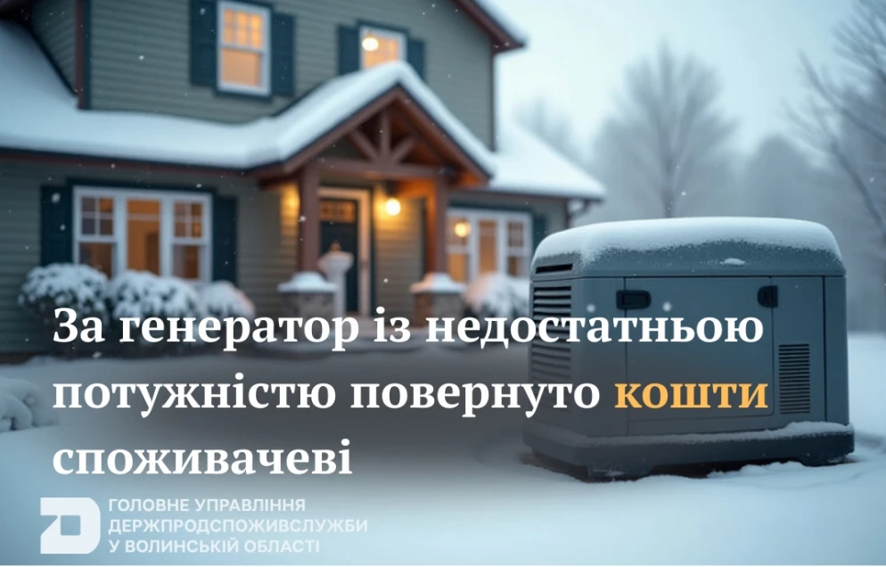 основне зображення для Генератор не відповідав заявленій потужності: як захистили права споживача