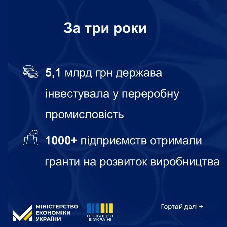 основне зображення для Гранти для переробних підприємств: результати за 3 роки