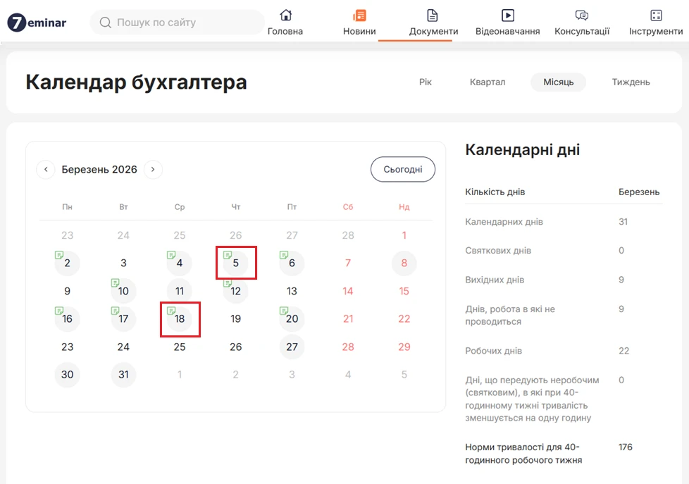 основне зображення для Коли  реєструємо ПН / РК у березні 2026 року