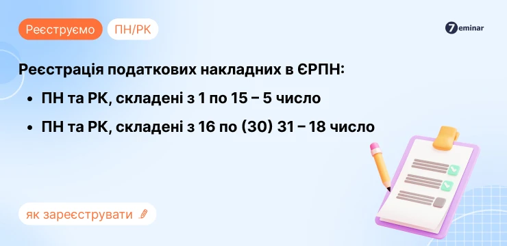 основне зображення для Коли реєструємо податкові накладні та розрахунки коригування у листопаді