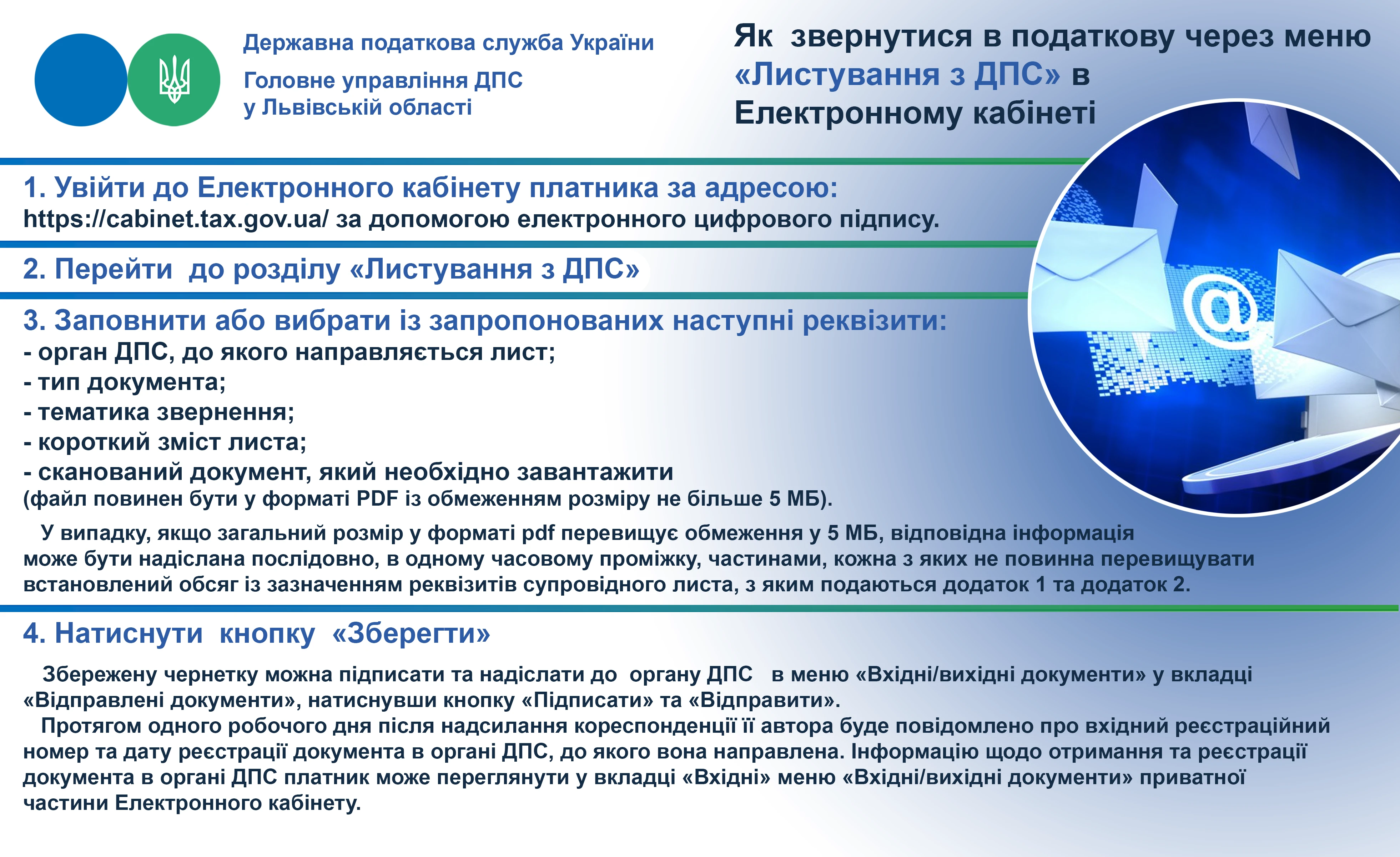 основне зображення для Листування з ДПС: як працює сервіс