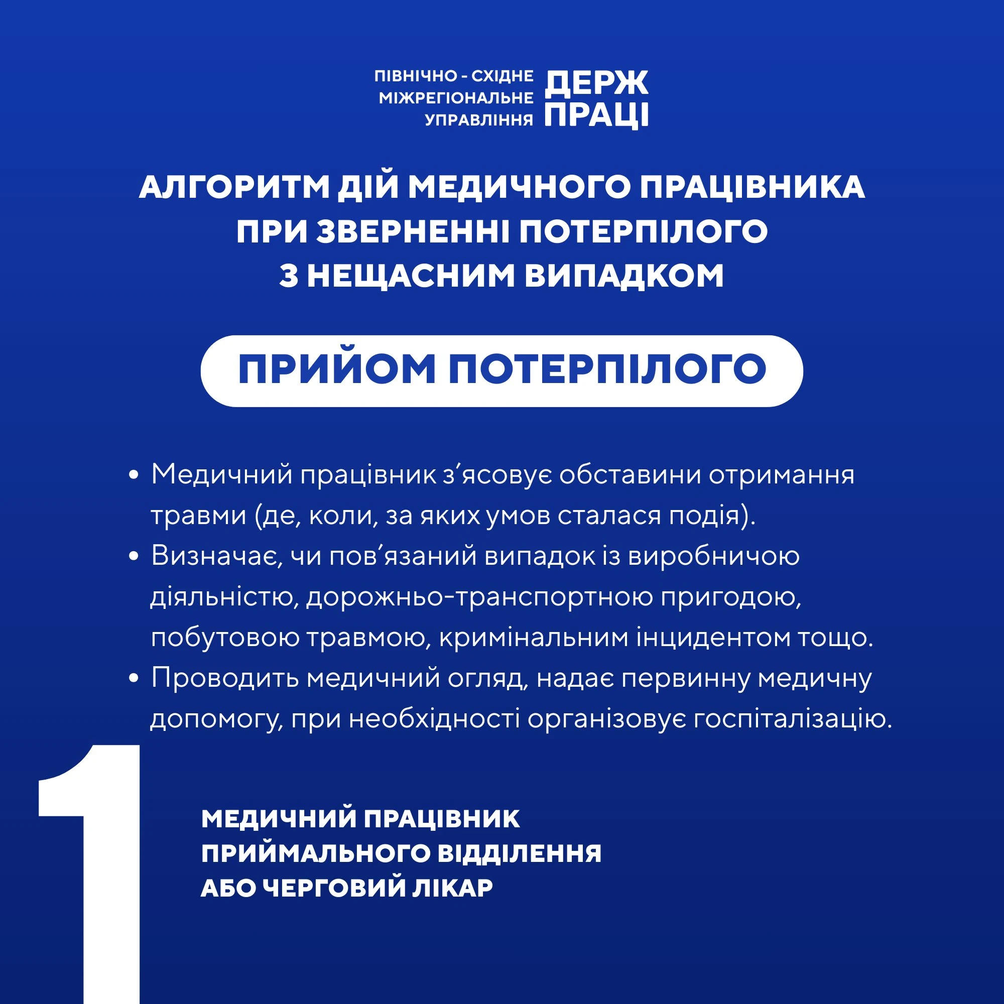 основне зображення для Нещасний випадок: алгоритм дій медичного працівника в інфографіці