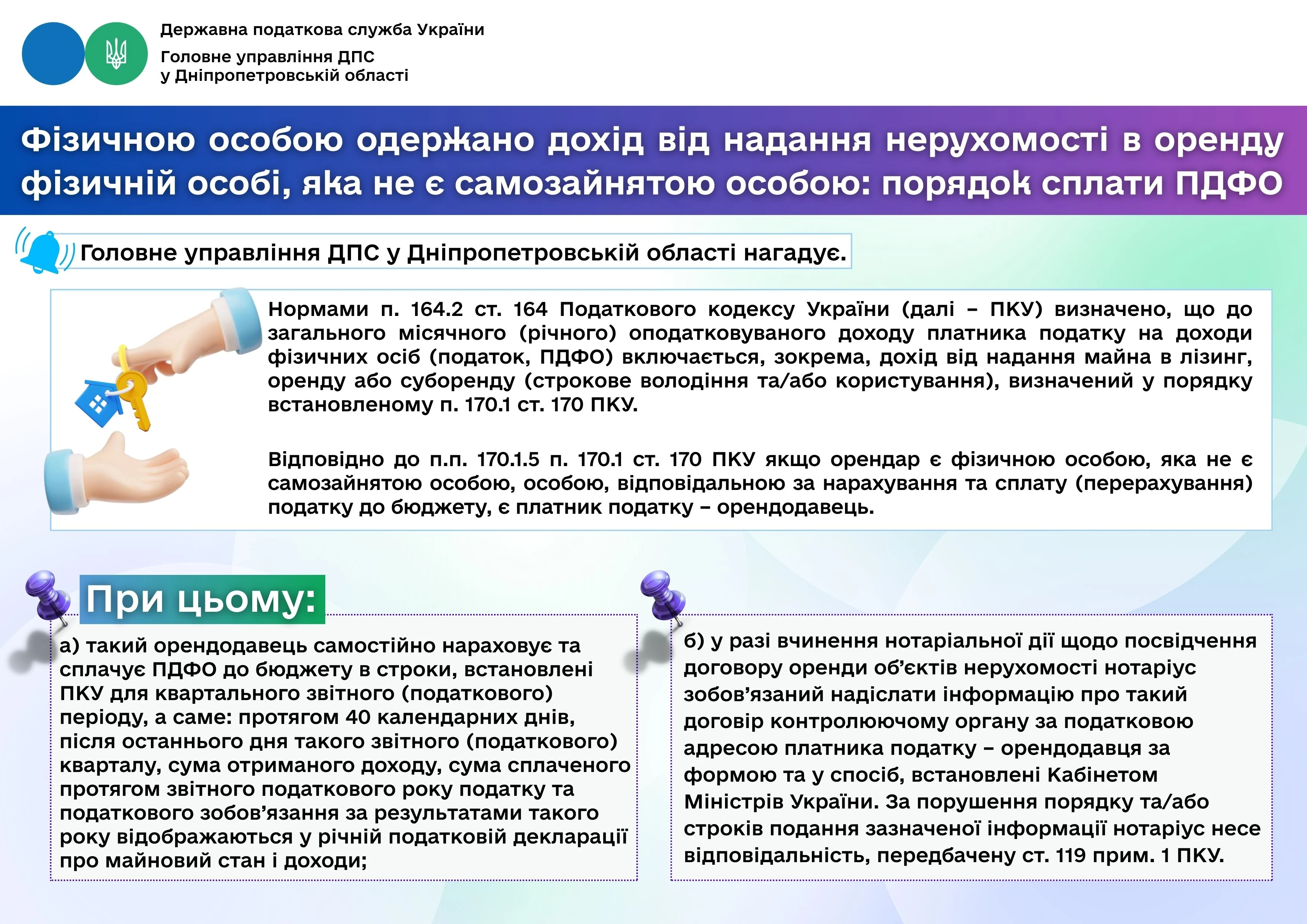 основне зображення для Оренда нерухомості фізособою у фізособи: що з ПДФО
