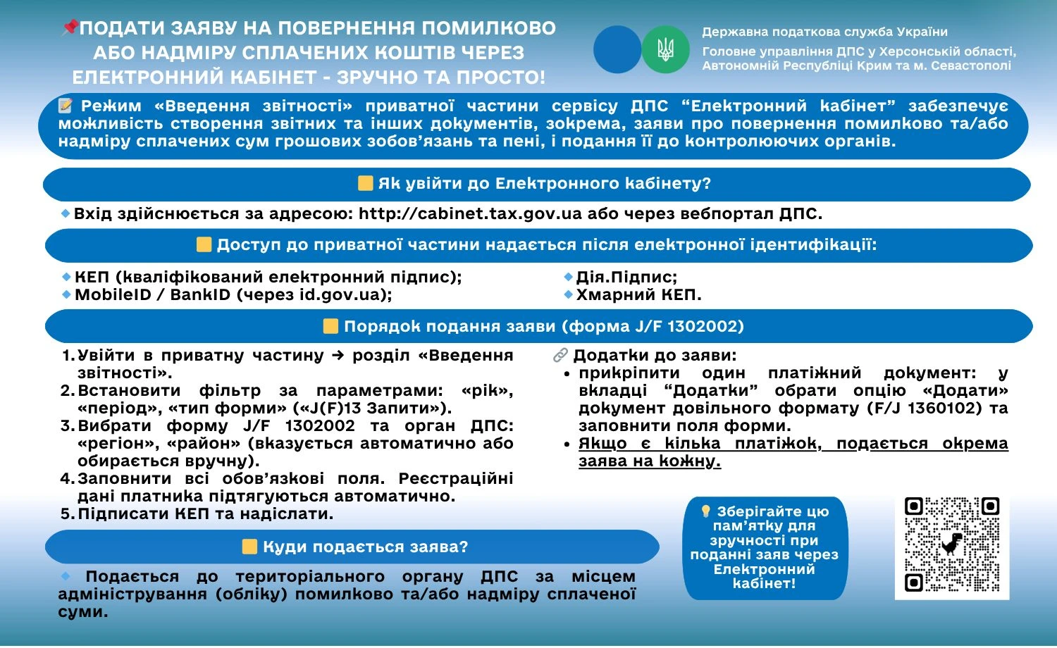 основне зображення для Повернення надміру сплачених податків через Е–кабінет: покрокова інструкція