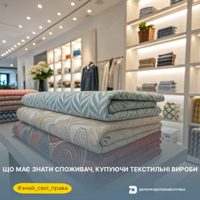 основне зображення для Права споживача при купівлі текстильних виробів