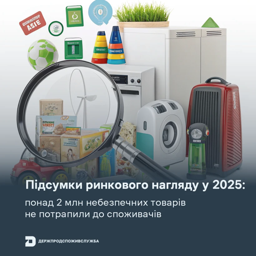 основне зображення для Результати ринкового нагляду за безпечністю нехарчових товарів у 2025 році