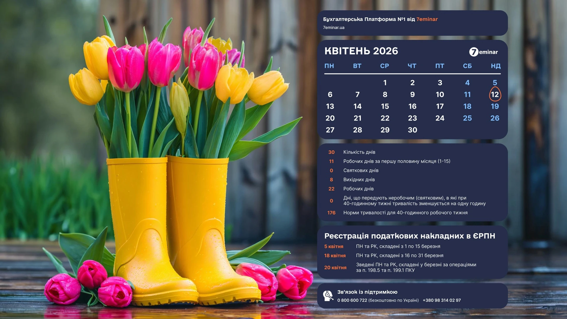 основне зображення для Шпалери для робочого стола бухгалтера на квітень 2026