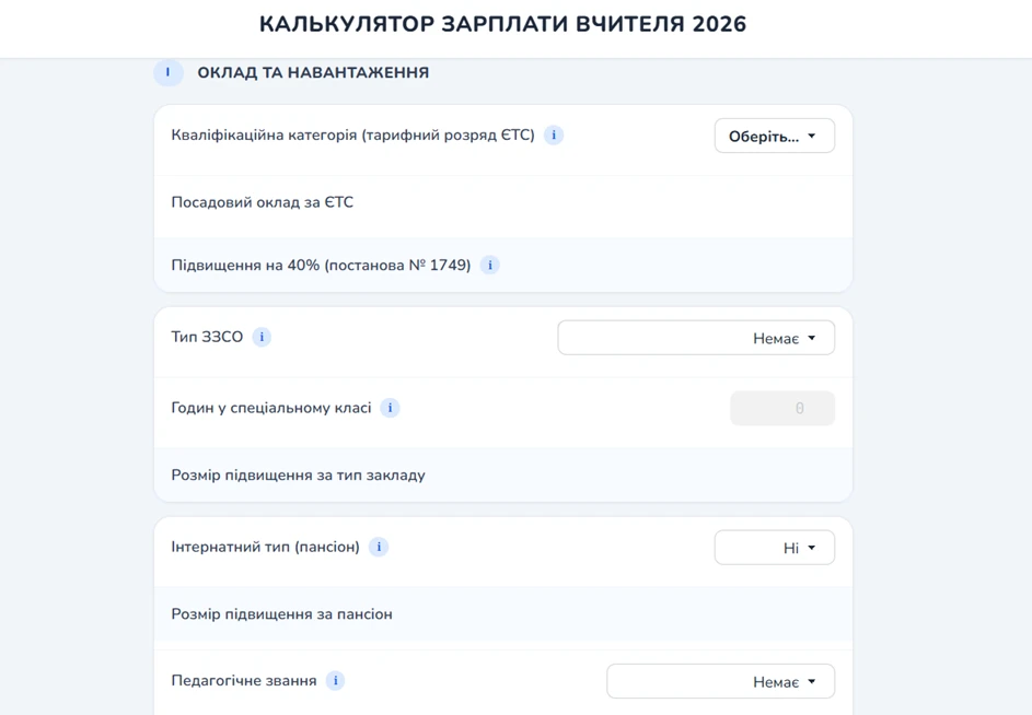основне зображення для Калькулятор зарплати вчителя: розрахуйте свою оплату онлайн