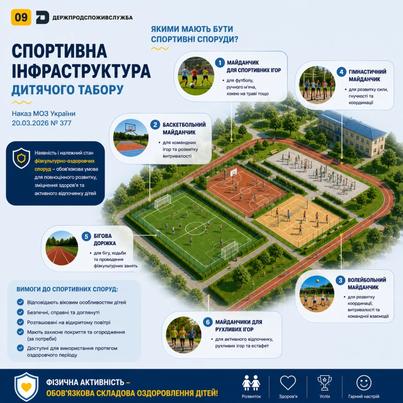 основне зображення для У Держпродспоживслужбі пояснили вимоги до спортивних майданчиків у дитячих закладах