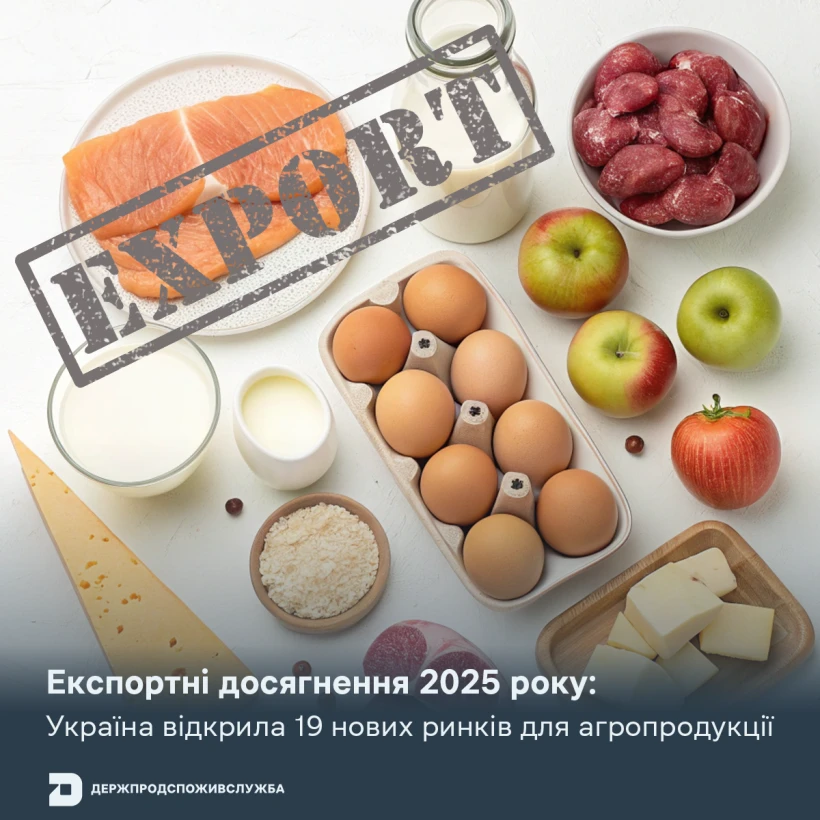 основне зображення для Україна відкрила 19 нових ринків для експорту агропродукції у 2025 році