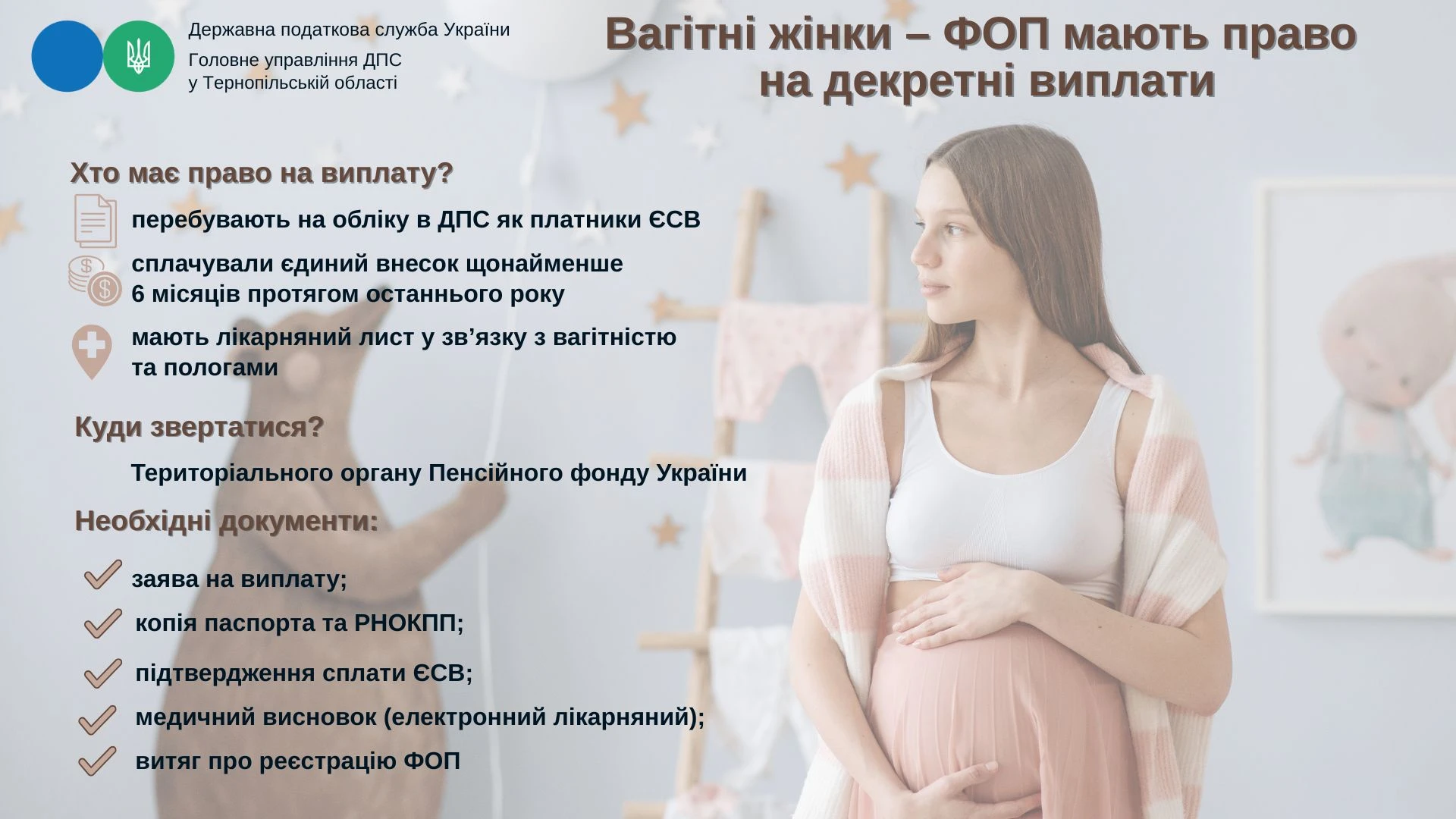 основне зображення для Вагітні жінки – ФОП мають право на декретні виплати