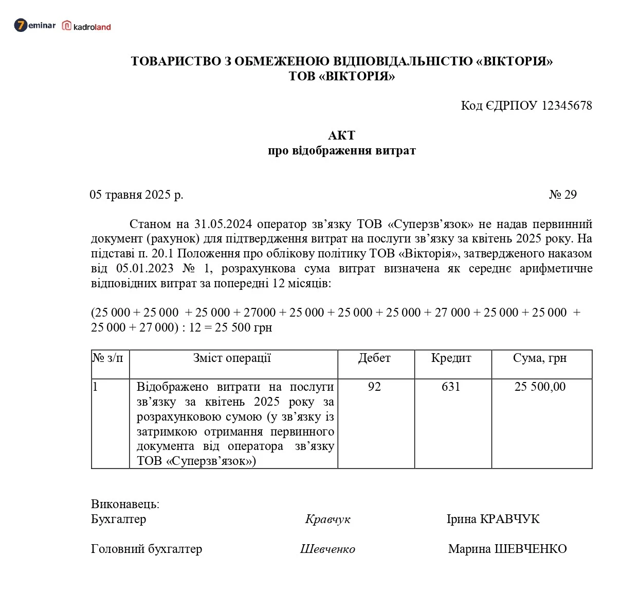 основне зображення для Внутрішній первинний документ (акт)