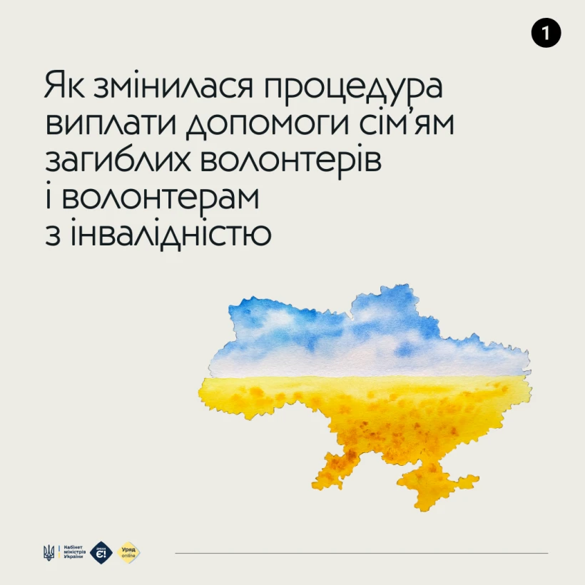 основне зображення для Волонтери з інвалідністю та родини загиблих, як отримати допомогу: інфографіка від Уряду