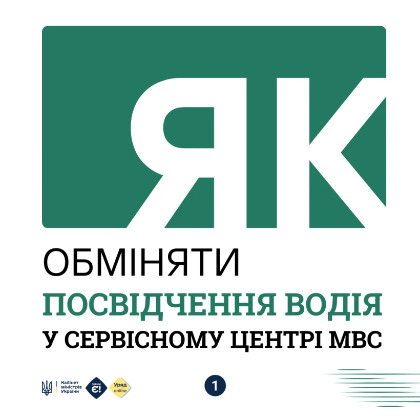 основне зображення для Як обміняти посвідчення водія у сервісному центрі МВС: інфографіка