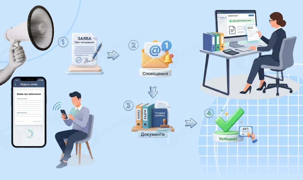 основне зображення для Як звільнитись з роботи онлайн: алгоритм дій працівника і роботодавця