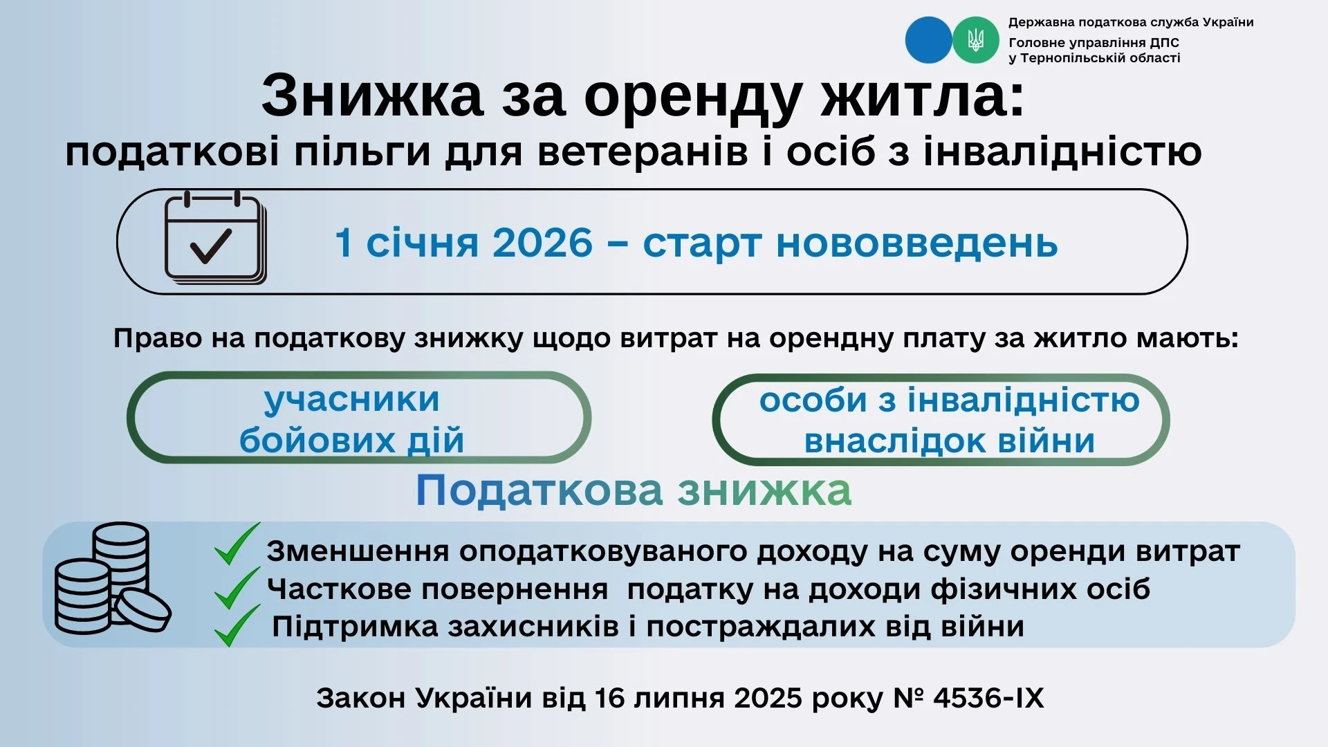 основне зображення для З 1 січня 2026 року нові податкові пільги для учасників бойових дій