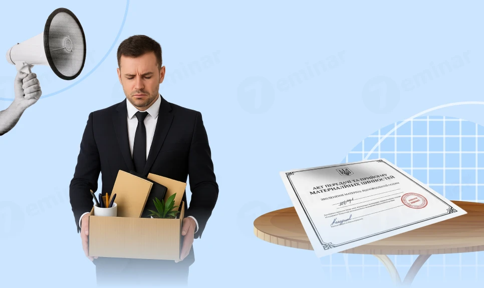 основне зображення для Звільнення матеріально відповідальної особи (МВО): алгоритм дій та ризики роботодавця